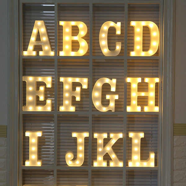 26 Letters White LED Lamps - lampsstore