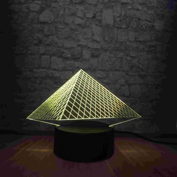 USB-Chargeable 3D Pyramid Lamp - lampsstore